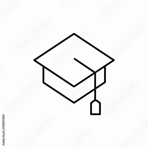 student hat icon sign vector