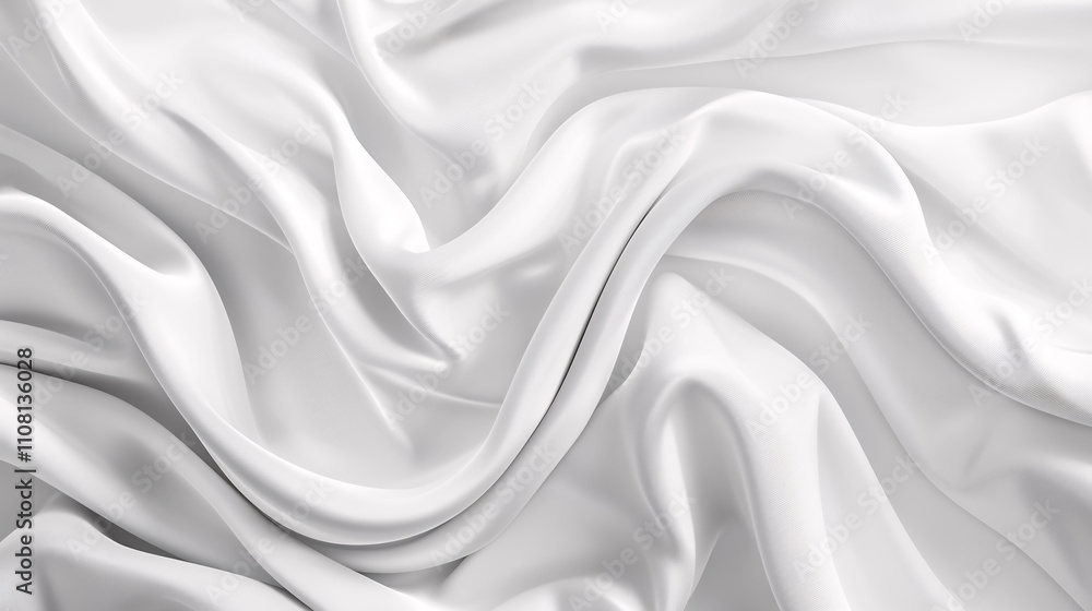 Obraz premium Abstract White Background with Smooth Lines: White background featuring smooth abstract lines.