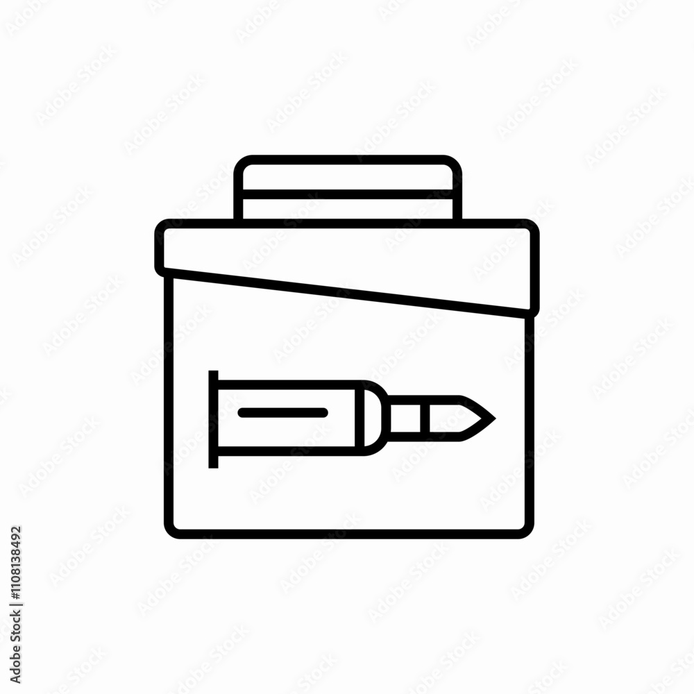 bullet ammo kit icon sign vector