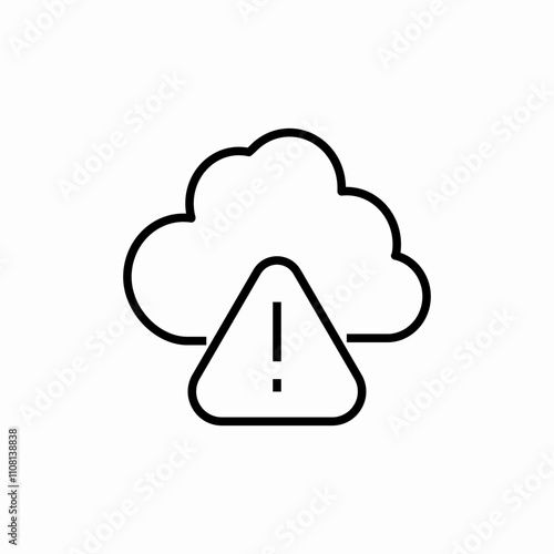 cloud error icon sign vector