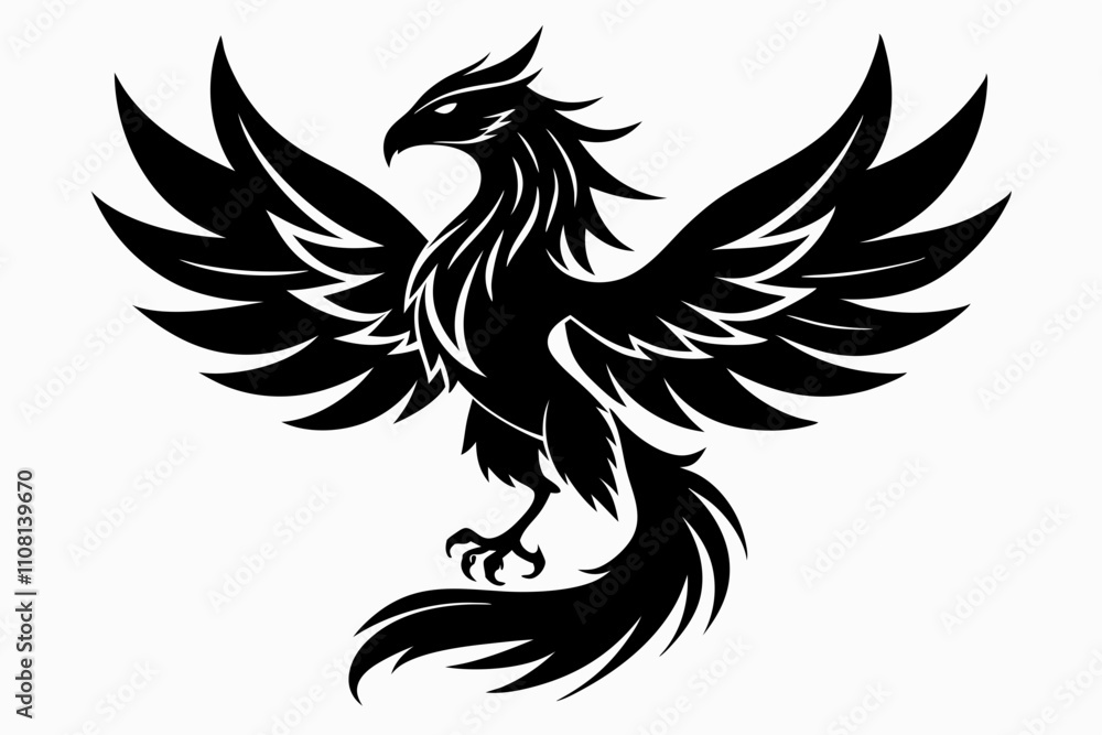 Fenix line art silhouette vector illustration Fenix line art silhouette vector illustration