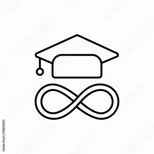 endless education icon sign vector