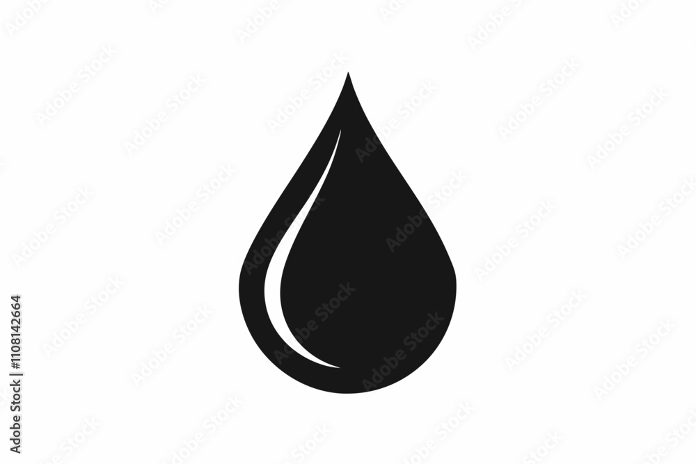 Fototapeta premium water drop line art silhouette vector illustration
