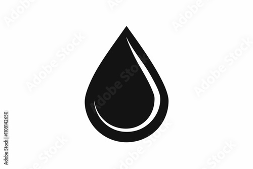 water drop line art silhouette vector illustration