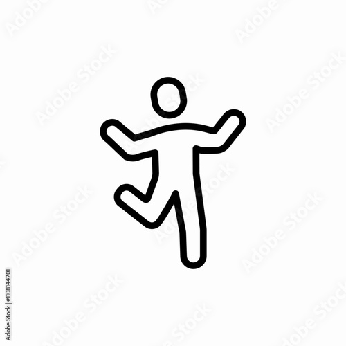 dance moves icon sign vector