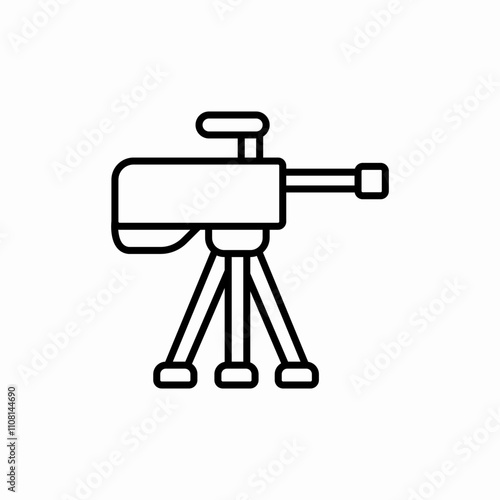 machine gun stand icon sign vector