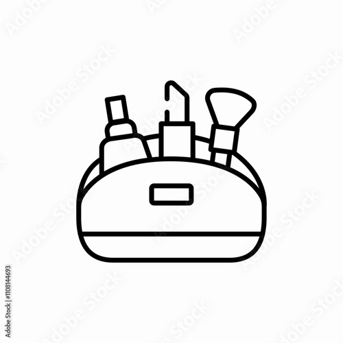 makeup bag icon sign vector