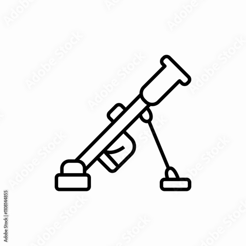 mortar weapon icon sign vector