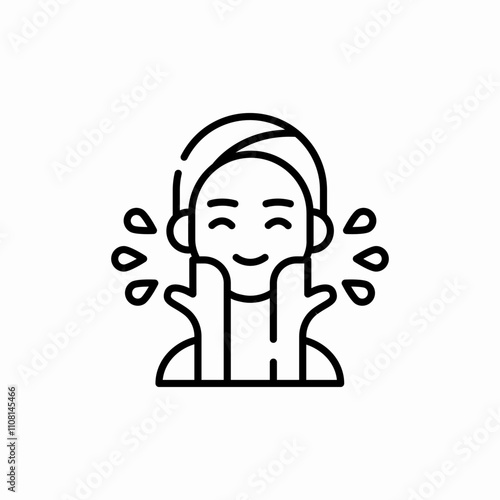 skin care face icon sign vector
