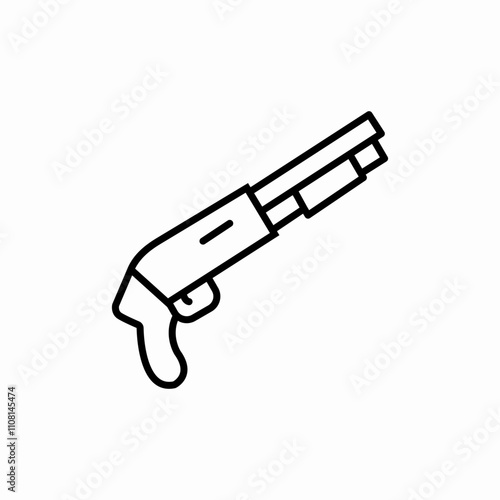 shotgun weapon icon sign vector