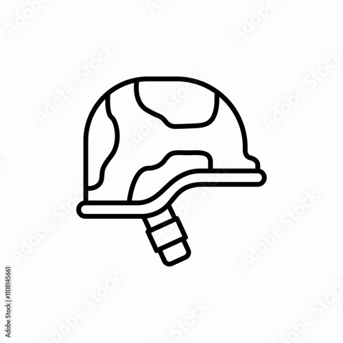 soldier helmet icon sign vector