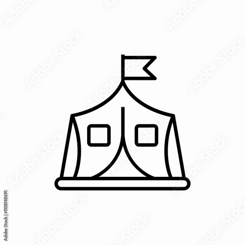 army tent icon sign vector