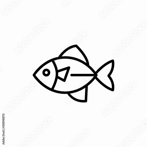 fish sea icon sign vector