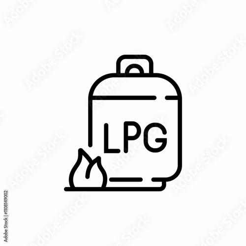 lpg gas icon sign vector