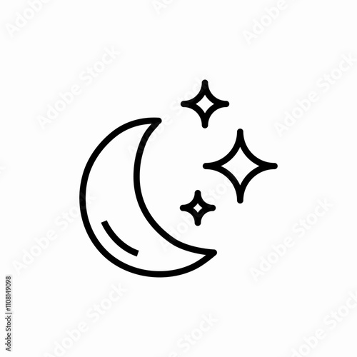 night moon icon sign vector