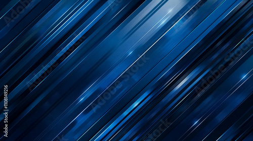 Blue Abstract Background with Diagonal Lines Stripes: Abstract blue background with diagonal stripes.