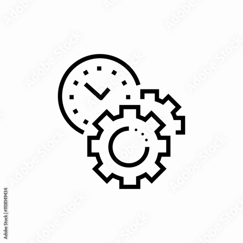 time management icon sign vector