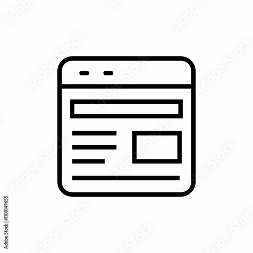 website content icon sign vector