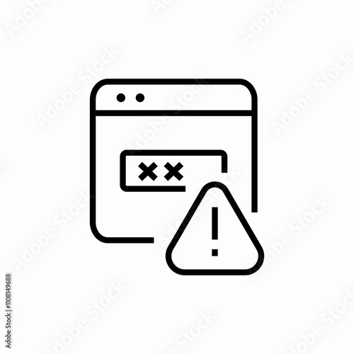 website password error icon sign vector