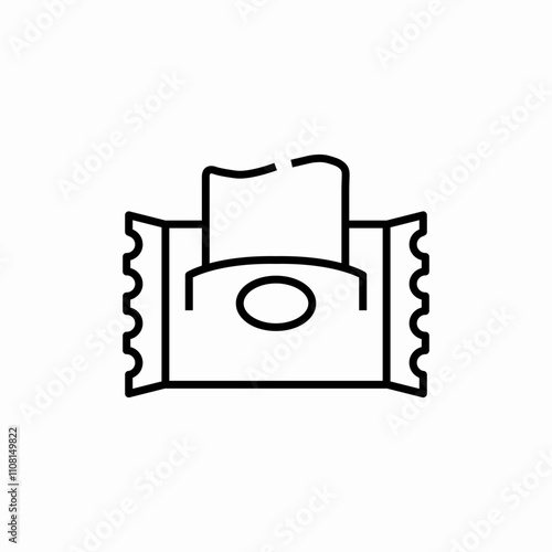wet towel napkin icon sign vector
