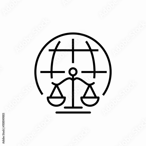 world justice icon sign vector