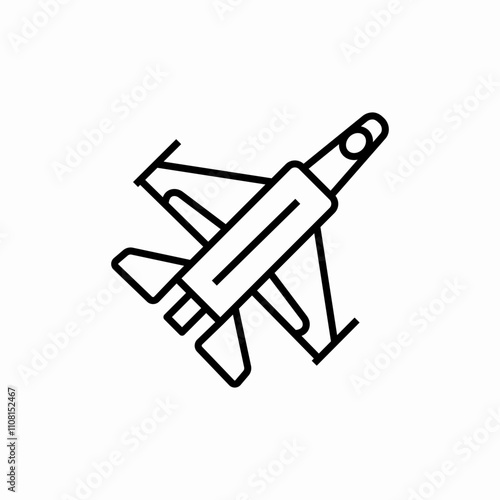 air force plane icon sign vector