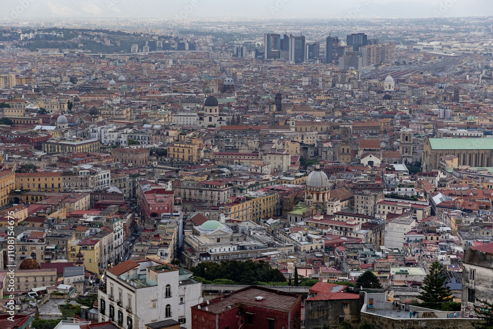 Fototapeta premium Italy. Naples. View of Naples from above.