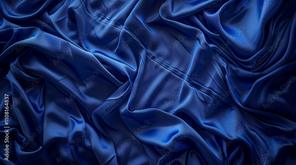 Fototapeta premium Classic Blue Cloth Background: Background featuring classic blue cloth texture.