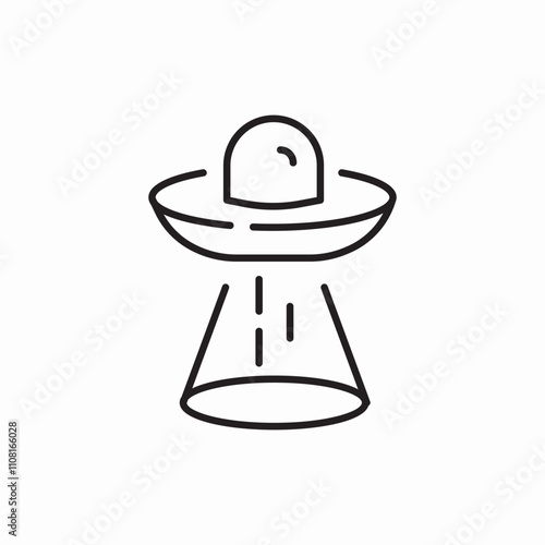 ufo alien icon sign vector