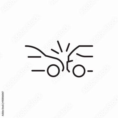 two cars smah icon sign vector