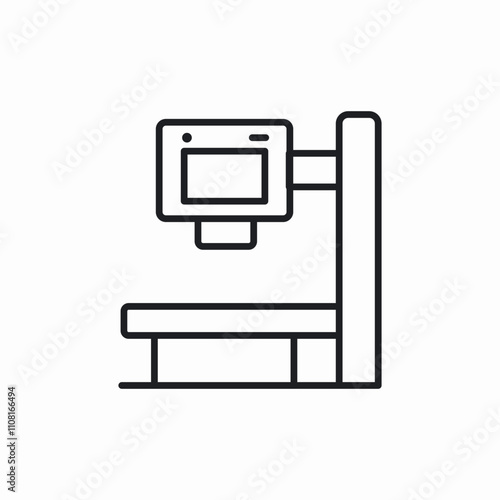 x ray machine icon sign vector