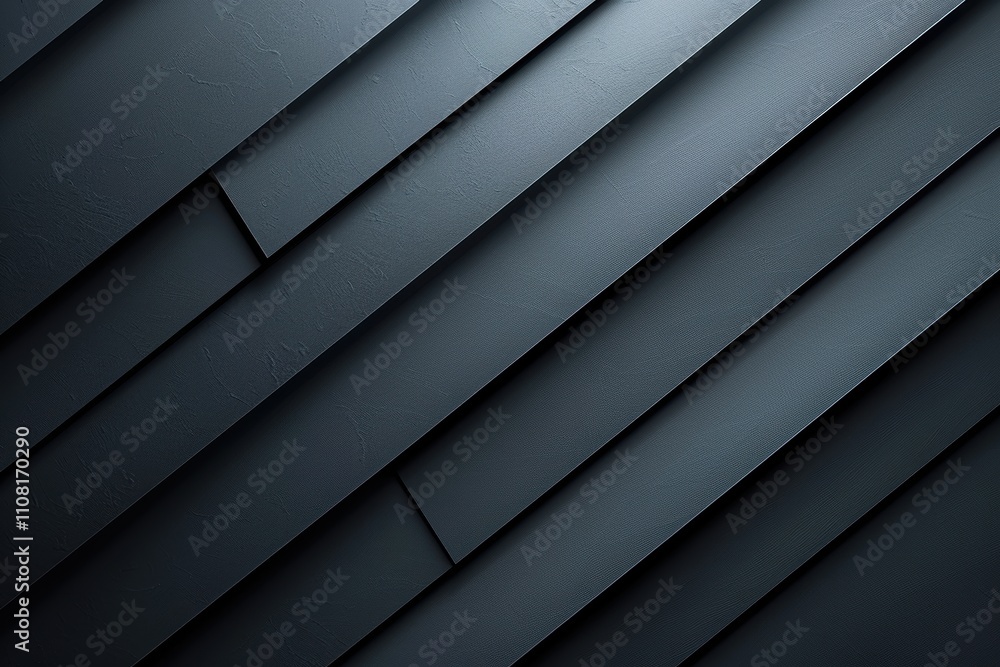 Obraz premium Abstract pattern of angled dark panels creating a modern textured surface.