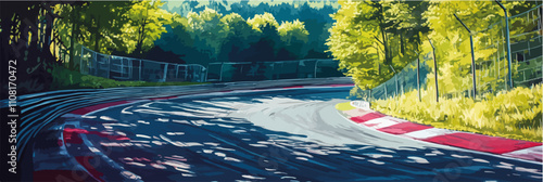 Nordschleife, Eifel, Rennstrecke, track, Motorsport, grüne Hölle, Vektor, Grafik, Steilkurve, auto, Rennwagen, Rennauto, test, boxengasse, wettrennen, Rallye, Rennfahrer, trackday, automo