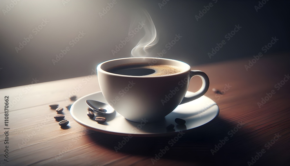 Obraz premium Warm Coffee with Creamy Foam