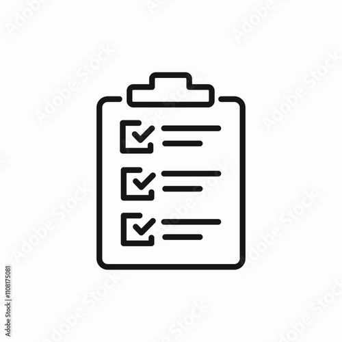 clipboard check mark icon sign vector
