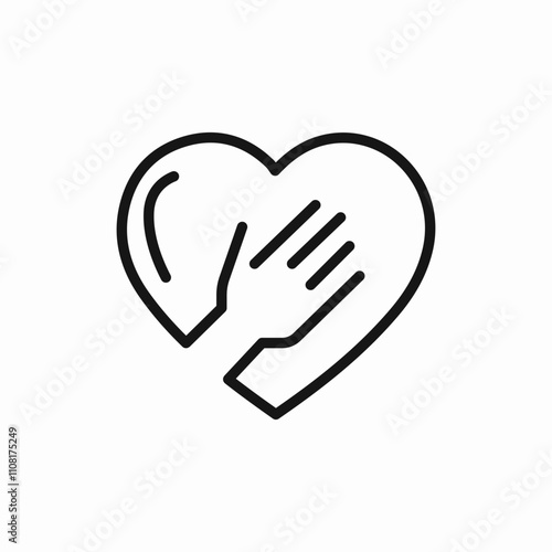 heart love care icon sign vector