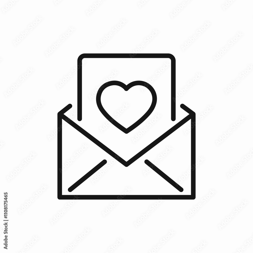 romantic letter open icon sign vector romantic letter open icon sign vector
