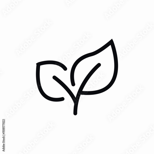 plant leaf icon sign vector