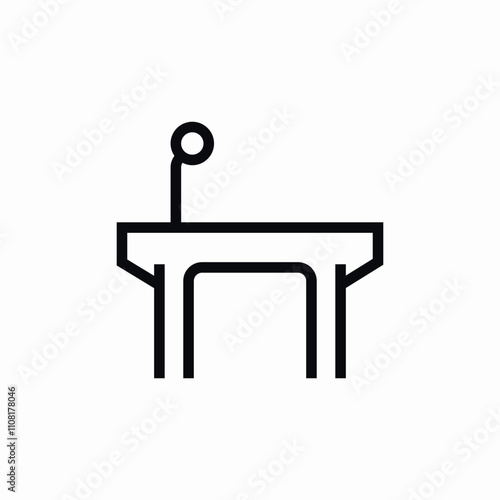 speech podium icon sign vector
