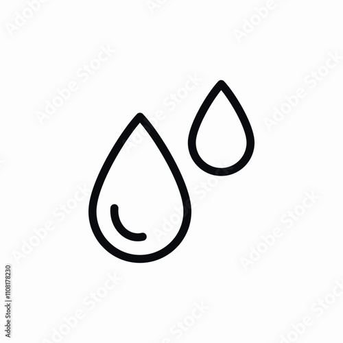 wet humidity drops icon sign vector