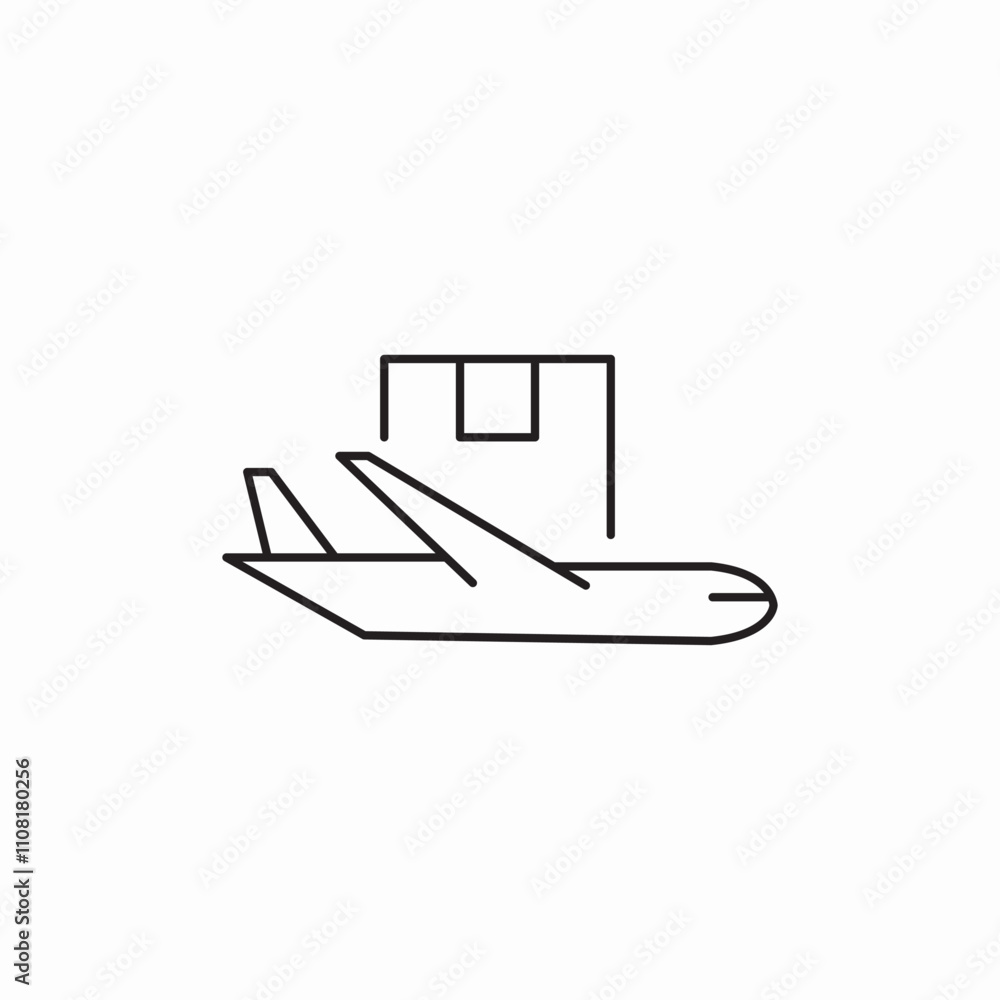 airplane delivery icon sign vector airplane delivery icon sign vector