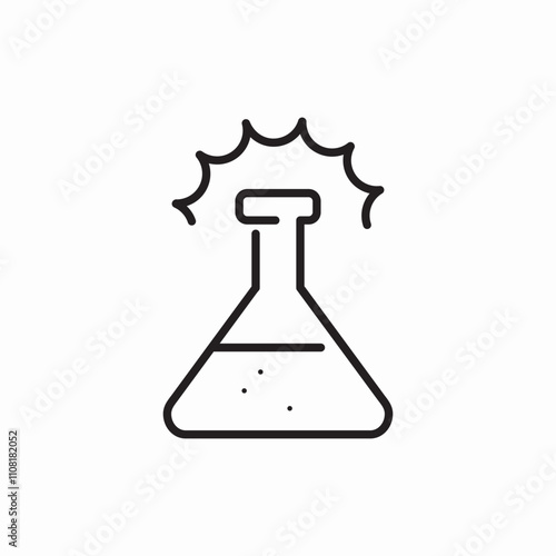 chemical beaker icon sign vector