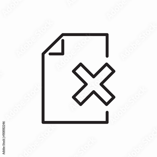 file document ban icon sign vector