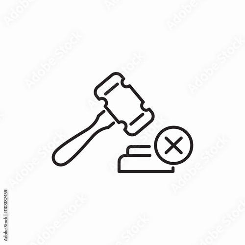 judge hammer icon sign vector