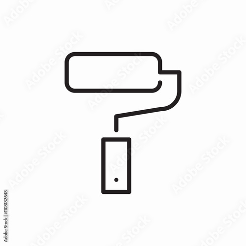 paint roller icon sign vector