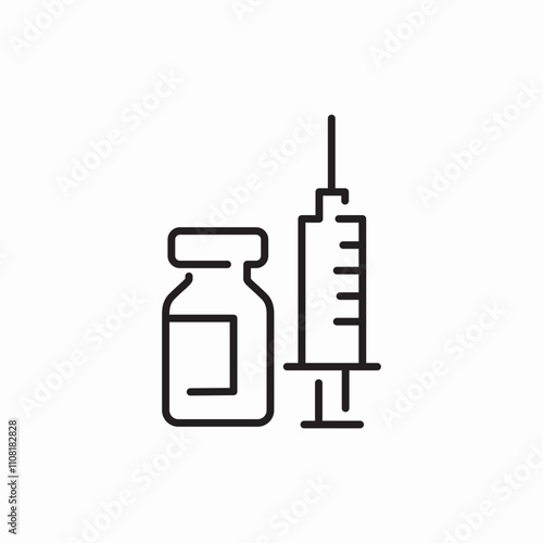 syringe anesthesia icon sign vector