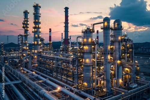 Revamped Infrastructure in a Contemporary Oil Refinery Plant photo