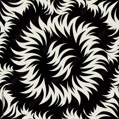 Glamorous seamless feather boa pattern for elegant designs and projects
