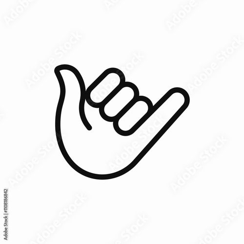cool gesture hand icon sign vector