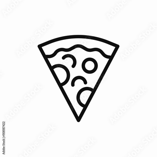 pizza slice icon sign vector